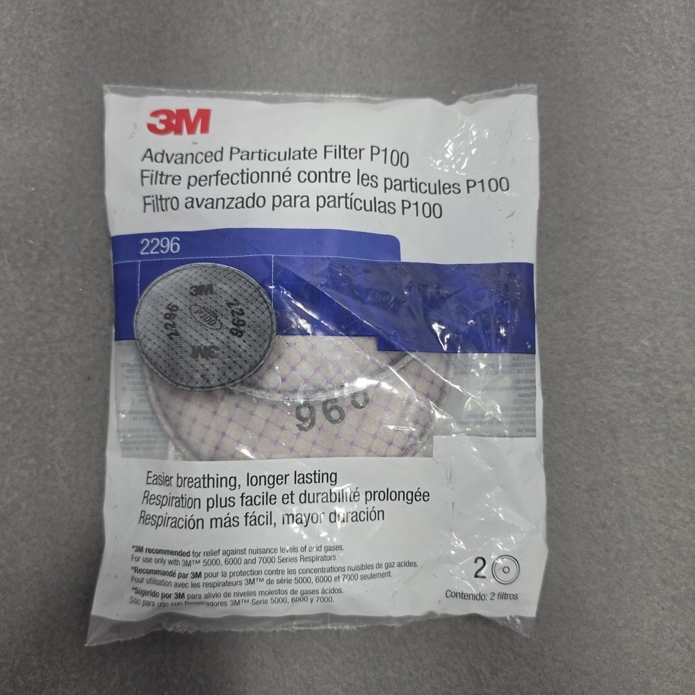 3M 2296 Advanced P 100 Acid Gas Replacement Respiratory Protection Filter. E